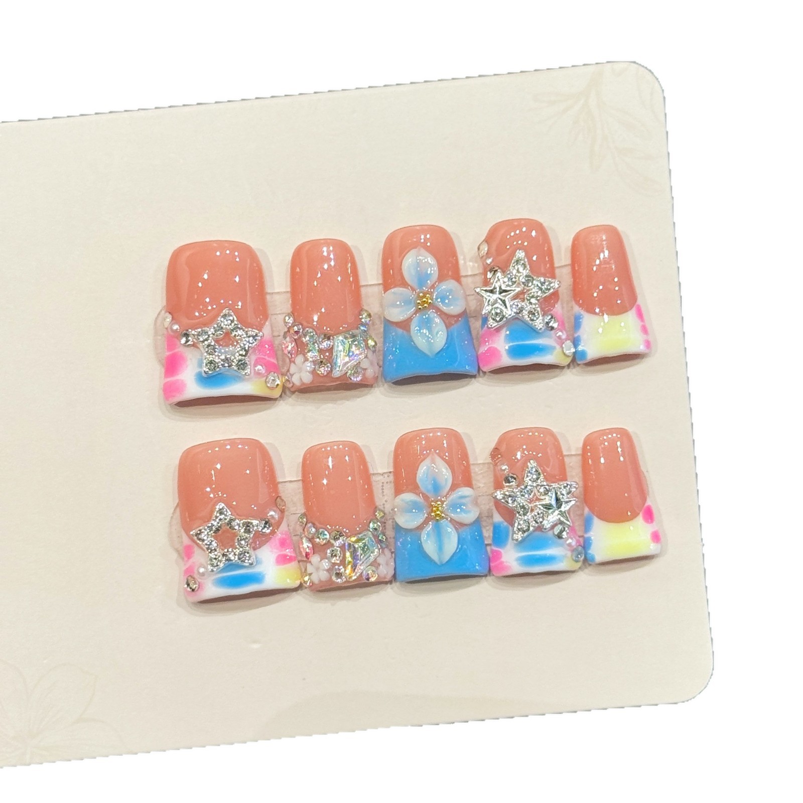 10 Adet Lüks El Yapımı Takma T - Nail Art Press On incelemesi ve fiyatı