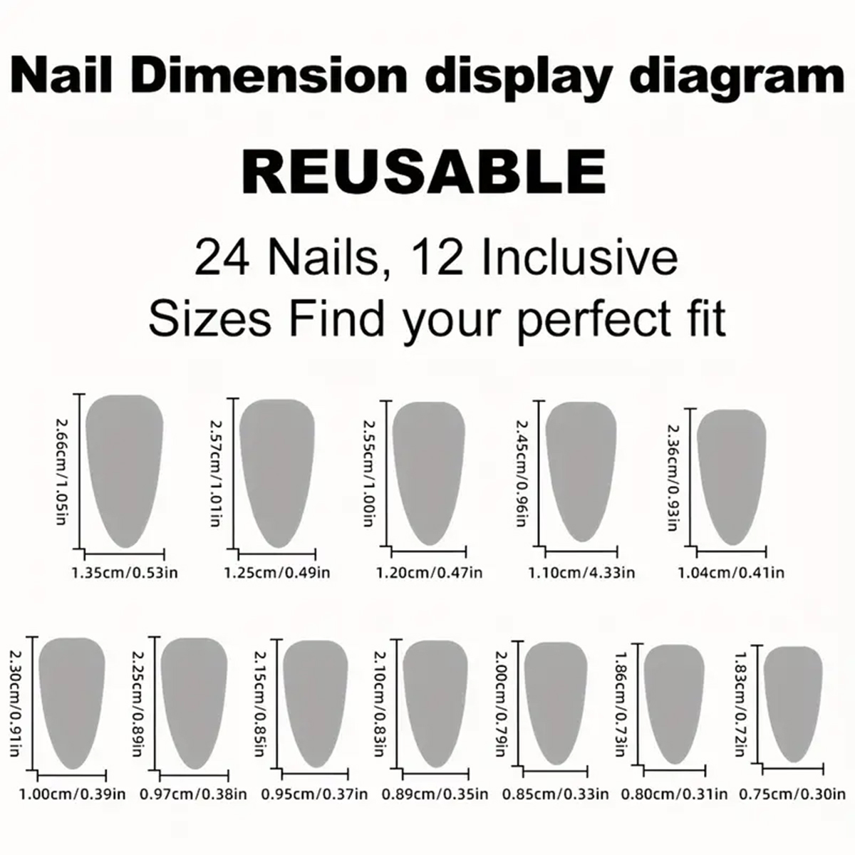 24 Adet Orta Boy Badem Şeklind - Nail Art Press On incelemesi ve fiyatı