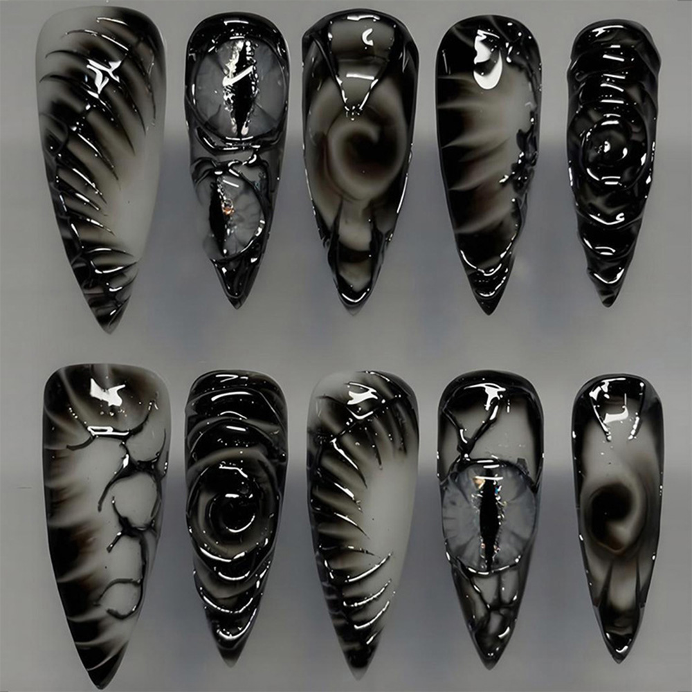 Stiletto Gotik Takma Tırnaklar - Nail Art Press On incelemesi ve fiyatı